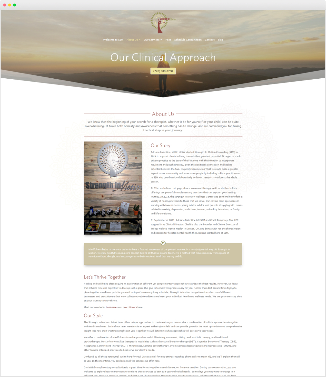 About Us page